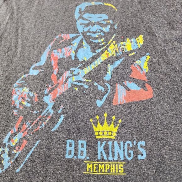 Gildan B.B. King Gray Tshirt With Graphic Size XL - Picture 2 of 6
